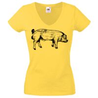Lady-fit Valueweight V-Neck T-Shirt Thumbnail