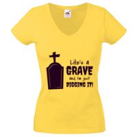 Lady-fit Valueweight V-Neck T-Shirt Thumbnail