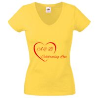 Lady-fit Valueweight V-Neck T-Shirt Thumbnail